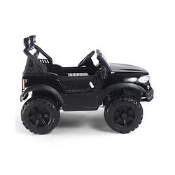 Babyhug Battery Operated Ride on Jeep with Music & LED Lights - Blue| Rechargeable Battery|Openable Doors| AUX|Remote Control|Easy to Assemble| Forward & Reverse| Magic Swing Movement