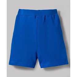 Babyhug Single Jersey Knit Half Sleeves Striped T-Shirt & Shorts Set with Bow Applique - Blue