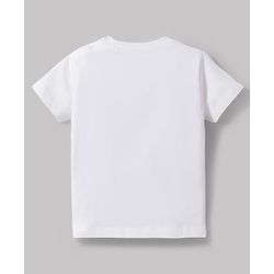 Babyhug Single Jersey Knit Half Sleeves Striped T-Shirt & Shorts Set with Bow Applique - Blue