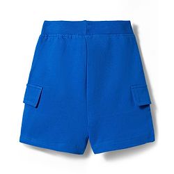 Babyhug Single Jersey Knit Half Sleeves T-Shirt & Shorts Set with Happy Print - Blue