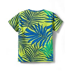 Babyhug Single Jersey Knit Half Sleeves T-Shirt & Shorts Set with Happy Print - Blue