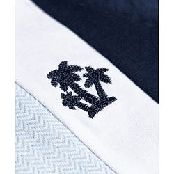 Babyhug Single Jersey Knit Half Sleeves Striped T-Shirt & Shorts Set - Light Blue