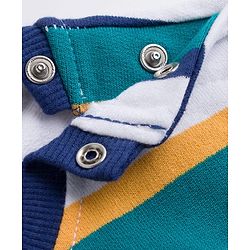 Babyhug Single Jersey Knit Full Sleeves Striped T-Shirt & Lounge Pant Set - Multicolor