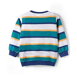 Babyhug Single Jersey Knit Full Sleeves Striped T-Shirt & Lounge Pant Set - Multicolor