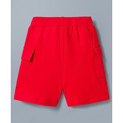 Babyhug Single Jersey Knit Half Sleeves Cut & Sew Polo T-Shirt & Shorts Set - Blue & Red