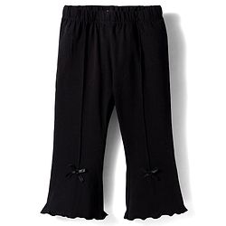 Babyhug Lycra Knit Full Length Solid Color Leggings - Black