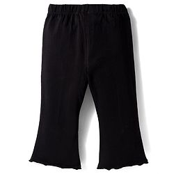 Babyhug Lycra Knit Full Length Solid Color Leggings - Black