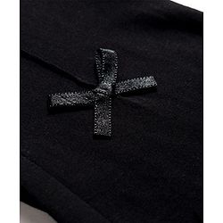 Babyhug Lycra Knit Full Length Solid Color Leggings - Black