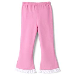 Babyhug Lycra Knit Full Length Solid Leggings With Bow Applique - Pink