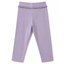 Babyhug Lycra Knit Full Length Leggings With Bunny Print - Lavender