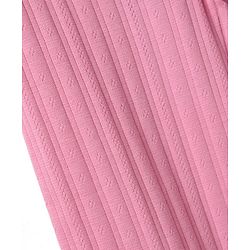 Babyhug Lycra Knit Full Length Slim Fit Rib Leggings - Pink