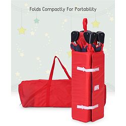 Babyhug My Space Playpen With Removable Mosquito Net - Red Navy (Assembly Video Available)
