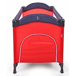 Babyhug My Space Playpen With Removable Mosquito Net - Red Navy (Assembly Video Available)