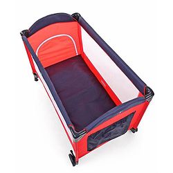 Babyhug My Space Playpen With Removable Mosquito Net - Red Navy (Assembly Video Available)