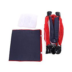 Babyhug My Space Playpen With Removable Mosquito Net - Red Navy (Assembly Video Available)