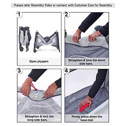 Babyhug My Space Playpen With Removable Mosquito Net - Pink (Assembly Video Available)