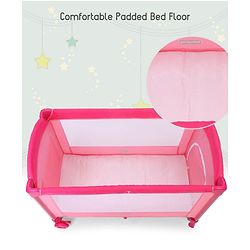 Babyhug My Space Playpen With Removable Mosquito Net - Pink (Assembly Video Available)