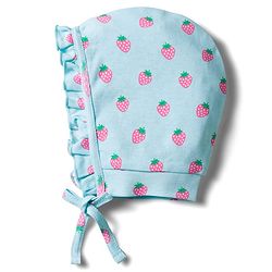 Babyhug 100% Cotton Knit Caps with Fruit Print Pack of 2 Multicolor - Diameter 18 cm