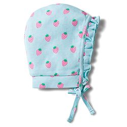 Babyhug 100% Cotton Knit Caps with Fruit Print Pack of 2 Multicolor - Diameter 18 cm