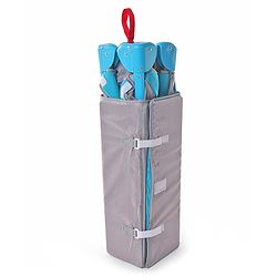 Babyhug Keep Me Close 2 in 1 Playpen Cum Baby Cot With Mosquito Net  - Blue Grey (Assembly Video Available)