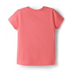Babyhug Cotton Knit Half Sleeves T-Shirt & Capri Night Suit With Unicorn Print - Pink