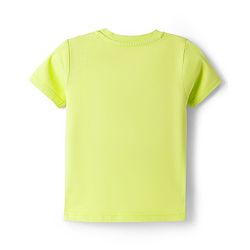 Babyhug Cotton Knit Half Sleeves T-Shirt & Short Night Suit with Bunny Print - Green