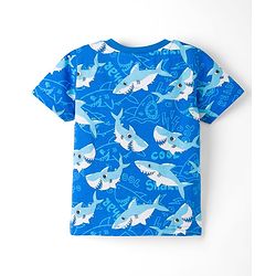Babyhug Cotton Knit Half Sleeves Sea Life Printed Co-Ords T-Shirt & Shorts Night Suit - Blue