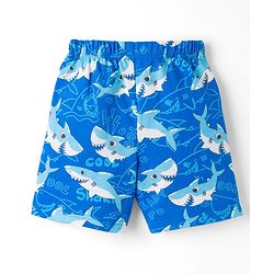 Babyhug Cotton Knit Half Sleeves Sea Life Printed Co-Ords T-Shirt & Shorts Night Suit - Blue