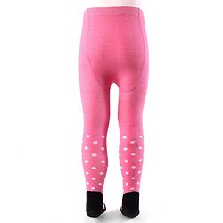 Cute Walk by Babyhug Disney Non Terry Cotton Knit Anti Bacterial Footed Tights With Minnie Mouse Design - Pink