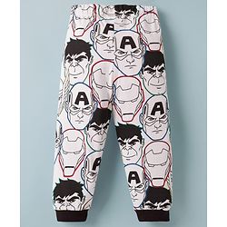 Babyhug Marvel Single Jersey Knit Full Sleeves Co-ords T-Shirt & Pajama Night Suit with Avengers Graphic - Multicolor
