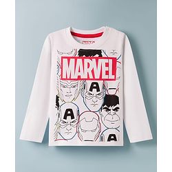 Babyhug Marvel Single Jersey Knit Full Sleeves Co-ords T-Shirt & Pajama Night Suit with Avengers Graphic - Multicolor