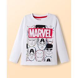 Babyhug Marvel Single Jersey Knit Full Sleeves Co-ords T-Shirt & Pajama Night Suit with Avengers Graphic - Multicolor