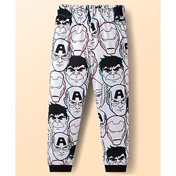 Babyhug Marvel Single Jersey Knit Full Sleeves Co-ords T-Shirt & Pajama Night Suit with Avengers Graphic - Multicolor
