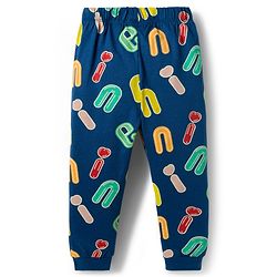 Babyhug Disney Single Jersey Knit Full Sleeves Co-ords T-Shirt & Pajama Night Suit with Minnie Mouse Graphic - Blue