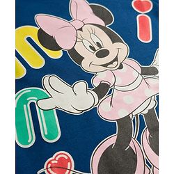 Babyhug Disney Single Jersey Knit Full Sleeves Co-ords T-Shirt & Pajama Night Suit with Minnie Mouse Graphic - Blue