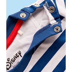 Babyhug Disney Single Jersey Knit Full Sleeves Co-ords T-Shirt & Pajama Night Suit with Mickey Mouse Graphic - Blue