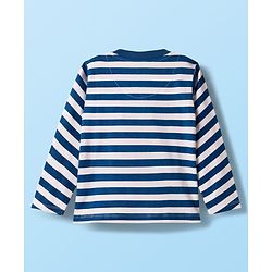 Babyhug Disney Single Jersey Knit Full Sleeves Co-ords T-Shirt & Pajama Night Suit with Mickey Mouse Graphic - Blue