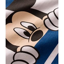 Babyhug Disney Single Jersey Knit Full Sleeves Co-ords T-Shirt & Pajama Night Suit with Mickey Mouse Graphic - Blue
