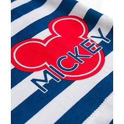 Babyhug Disney Single Jersey Knit Full Sleeves Co-ords T-Shirt & Pajama Night Suit with Mickey Mouse Graphic - Blue