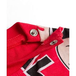 Babyhug Disney Single Jersey Knit Half Sleeves Co-ords T-Shirt & Shorts Night Suit with Mickey Mouse Graphic - Red