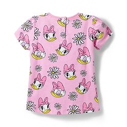 Babyhug Disney Single Jersey Knit Half Sleeves Co-ords T-Shirt & Shorts Night Suit with Daisy Duck Graphic - Pink