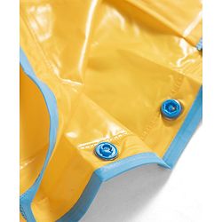 Babyhug Full Sleeves Hooded Raincoat with Smiley Print & Pocket Detailing - Yellow