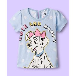 Babyhug Disney Knit Half Sleeves T-Shirts with Disney Character Graphic Pack of 2 - Light Blue & Pink