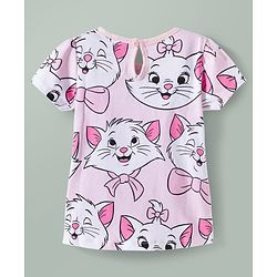 Babyhug Disney Knit Half Sleeves T-Shirts with Disney Character Graphic Pack of 2 - Light Blue & Pink