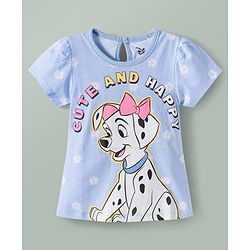 Babyhug Disney Knit Half Sleeves T-Shirts with Disney Character Graphic Pack of 2 - Light Blue & Pink