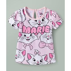 Babyhug Disney Knit Half Sleeves T-Shirts with Disney Character Graphic Pack of 2 - Light Blue & Pink