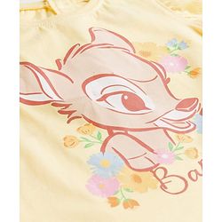 Babyhug Disney Single Jersey Knit Frill Sleeves T-Shirt with Bambi Graphic Pack of 2 - Multicolor