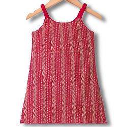 Babyhug Georgette Woven Sleeveless Kurti Gharara Set with Dupatta Embroidery & Sequin Detailing - Red