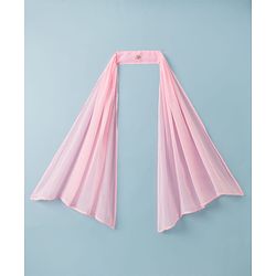 Babyhug Georgette Woven Half Sleeves Lehenga Choli Set With Floral Embroidery & Dupatta - Pink