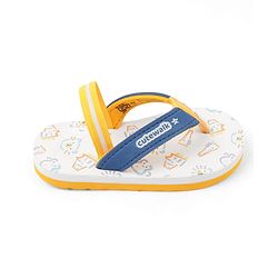 Cute Walk by Babyhug Animals Printed Flip Flops with Back Strap - White & Blue